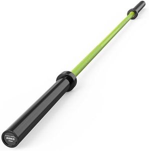 HANDBODE 45 lb ( 20kg ) Olympic Barbell, 2-inch Weight Bar for Bench Press, 1000 lb High-Capacity, 7-Foot, Hard Chrome, Standard Powerlifting Strength Training Gym Home Workout Weightlifting ( Green & Black )
