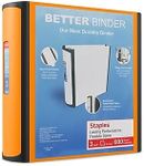 Staples 3-inch 3-Ring Better Binder, Orange, 2/Pack (ST55892-CCVS)