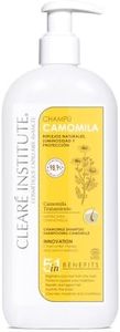 Clearé Institute - Champú Camomila Natural | Sin Sulfatos SLS, SLES, Parabenos y Siliconas | Aclarante. Reflejos Dorados | Niños y Adultos | 98% Ingredientes Naturales | 400 ml