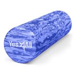 Yes4All Foam Roller - Ultra Lightweight Medium Density EVA Fitness Roller 45cm long for Back, Legs, Workouts, Trigger Point Exercise, Gym, Pilates and Yoga, N. Clematis Marbled