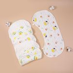 Chaukoko Baby Muslin Burp Cloths -100% Cotton Baby Washcloths - 6 Layers Extra Soft and Absorbent Milk Spit Up Rugs for Boys & Girls - 6 Pack 57CM x 28CM - White/Avocado Print/Baby Cow Print