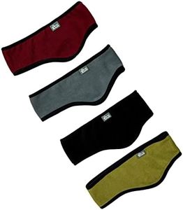 180s Winter Fleece Ear Warmers Headband for Men | Excellent for Ski Running Cycling (Black)