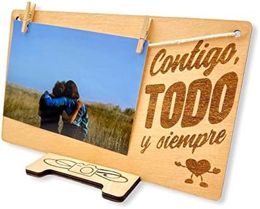 DIGIDU | Marco Fotos Personalizado, portafotos Amigas, Regalos Originales para Mujer cumpleaños, San Valentin Regalos Mujer, Detalles Madera cumpleaños Invitados