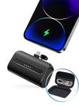 NEWDERY Mini Portable Charger for iPhone, 6600mAh 22W PD Power Bank Fast Charging with Carrying Case, Small Travel Battery Pack Compatible with iPhone 13/14/11/12 Pro Max/iPad, Black