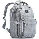 KiddyCare Diaper Bag Backpack | Baby Diaper Bags with Changing Station for Mom | Multifunction Travel Back Pack Maternity Baby Bags Waterproof Tote Bag Spacious, Unisex Stylish | Gray