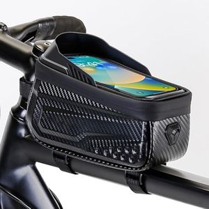 SPEEDCYC Bike Phone Frame Bag,Bike Phone Mount Bag Waterproof Top Tube Bike Phone Case with Sensitive Touch Screen Bicycle Pouch Fits Phones Under 6.7"