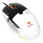 EvoFox Phantom 2 High Performance Gaming Mouse with 8 Fully Programmable Buttons| 1000Hz Polling Rate | Ultra-responsive 7000 FPS | Gaming Grade 12800 DPI | 10 Million clicks | RGB Lights with Music sync Mode | Windows Software | White