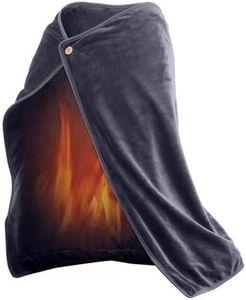 USB Heated Shawl Portable Usb Heated Blanket USB Electric Heated Blanket Portable Shawl Heating Blanket For Home Office Outdoor Machine Washable (Grey)
