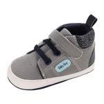 MASOCIO Baby Boy Shoes Infant First Walking Trainer Prewalker Gray 3-6 Months