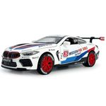 ARNIYAVALA 1/32 Bmw M8 Gt3 Model Car Toy Car Diecast Toys For Kids Boys Pull Model, Multicolor