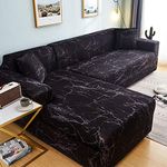 Sofa Cover L Shape Stretch 3/4/2/1 Seater Slipcover Soft Sofa Protector for Sectional Couch,Color16-4~Seater(235~300cm)