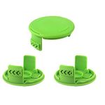 Thten Trimmer Replacement Spools Cap Covers Compatible with Greenworks 21332 21342 24 Volt 40V 80V Cordless Weed Eater with 3411546A-6 Cap Covers Parts Auto-Feed String Edger 16ft 0.065" 29252 3 Pack