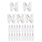 30 Packs Travel Plastic Clear Keychain Bottles, Leakproof Empty Squeeze Containers Flip Cap Small Refillable Bottles for Hand Sanitizer, Lotion,Toiletry Shampoo,20pcs 30ml and 10pcs 60ml Bottles…