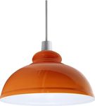 LEDSone Orange Industrial Ceiling Pendant Light Shades, 29cm Retro Vintage Style Curvy Dome Shaped Pendant Lamp Shade for Pendant Ceiling Lights for Pubs, Cafes, and Restaurants