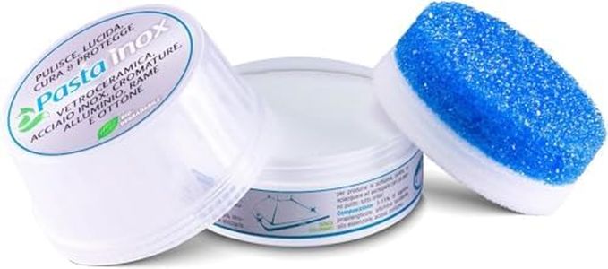 Pasta Inox Detergente per Acciaio Inox Pulisce Lucida Cura e Protegge Pentole Piani Cottura Cappe e Lavelli Senza Graffiare (300g)