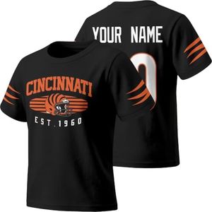 KREDE Cincinnati T Shirt Custom Name Number for Kids Girl Boy Gift