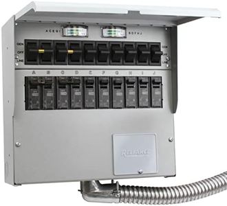 510C Pro/Tran2 50-Amp 10-Circuit 2 Manual Transfer Switch with Watt Meters