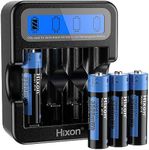 Rechargeable aa Batteries with LCD 