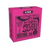 Ernie Ball Super Slinky Nickel Wound Electric Guitar Strings 4 Pack - 9-42 Gauge (P02423)