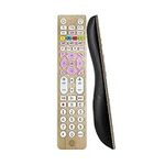 GE 6-Device Backlit Universal Remote Control for Samsung, Vizio, Lg, Sony, Sharp, Roku, Apple TV, Smart TVs, Streaming Players, Blu-Ray, DVD, Master Volume Control, Gold, 47506