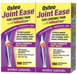 Webber Naturals Osteo Joint Ease with InflamEase 180 Caplets Twin Pack : Glucosamine, Chondroitin, and MSM