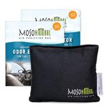 MOSO NATURAL Unscented Air Purifying Powder Bag A Scent Free Odor Eliminator For Cars, Trucks And Suvs. Premium Moso Bamboo Charcoal Odor Absorber (300 G (Pack Of 2), Black)