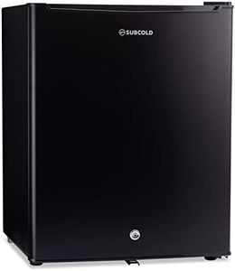 Subcold Eco75 Mini Fridge Black | Table-Top Model | Counter-Top Fridge | Solid Door with Chiller Box | Lock & Key | Energy Efficient (74L, Black)