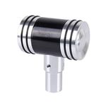 AutoMoto Stain Less Steel Hammer Type Gear Knob Shifter Manual or Automatic Shift Knob Aluminum Alloy Car Shifting Head T Shape Lever Stick Handle Compatible for All Type of Cars (Black Colour)