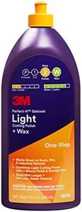 3M Perfect-It Gelcoat Light Cutting Polish + Wax, 36110, 1 Quart, One-Step Process, Removes Scratches and Swirls, Light Oxidation Remover for Boats and RVs