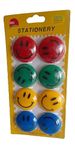 GMT Round Cartoon Emoji Smile Smiley Face Fridge Magnets, Refrigerator Magnetic Sticker, Home Decoration, Office Magnets 4cm Diameter(Pack of 8)