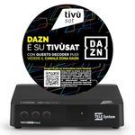 Tele System TS9018HEVC Tivùsat HD Classic Satellite Decoder: Access to Over 70 Free HD Channels, Series A on DAZN Zone, Automatic Channel Update – Smartphone Card Included