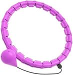 EZONEDEAL Smart Hula Ring Hoops, Weighted Hula Hoop for Adults & Kids Exercising, 30 Knots Detachable & Size Adjustable Smart Hoola Hoop with Auto Rotation and 360-degree Massage, Thin Waist Exercise