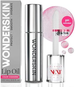 Wonderskin Lip Rehab Serum Oil - Color Changing Lip Oil from Clear to Pink - PH-activated, Non-sticky & Hydrating Tinted Serum for Dry Lips (Kissed)