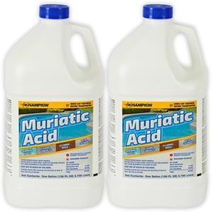 Champion Muriatic Acid for Swimming Pools & Spas - Lower's pH/pH Reducer for Pool Water Balancing - 2 Gallon
