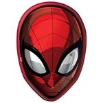 Amscan Spider-Man Head Shaped Plates - 7" | Red, Small, Pack of 8