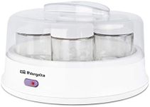 Orbegozo YU 2350 Yoghurt Maker 7 Jars of 200 ml Transparent Lid On/Off Switch 15 W