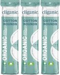 Cliganic Organic Cotton Rounds (300 Count) Makeup Remover Pads, Hypoallergenic, Lint-Free | 100% Pure Cotton