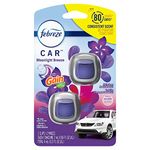 Febreze Car Air Freshener Vent Clip Gain Moonlight Breeze Scent, .06 oz. Car Vent Clip, 2 Count, Blue and Purple