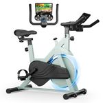 Superun Exercise Bike for Home Use Spin Bike with Adjustable Magnetic Resistance, Stationary Bike with LCD Display and APP, 136 kg Weight Capacity