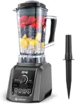 AMZCHEF Professional Blenders for Kitchen, 1800 W Smoothie Blender with Infinitely Variable Speed and 5 Functions, 68 oz Blender for Smoothies, Puree, Ice Crush, Ice Cream, Soup, Juice, Grey