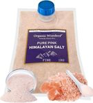 Pure Pink Himalayan Salt (Fine) 1kg PREMIUM UNREFINED | 100% NATURAL | GLUTEN FREE | VEGAN | VEGETARIAN by Organic Wonders®