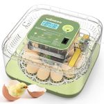 Egg Incubator 12 Eggs Incubators for Hatching Eggs Incubator Candler Egg Turner 360° Egg Viewing for Chicken, Ducks, Goose, Pigeon, Quail