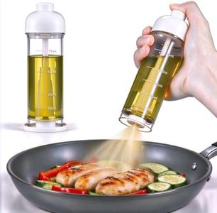 Oil Sprayer for Cooking, Refillable Bottom Spray Olive Oil Mister, Beige | 100ml Refillable Oil Sprayer with Bottom Spray Nozzle for Air Fryers, Cooking, Baking, Grilling and Salads