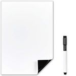 TMS A4 Magnetic Whiteboard for Fridge | Kitchen White Board with Dry Wipe Pen for Memos, Notes or Reminders | use as Notice Board, Weekly Meal Planner or to Do List