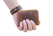 The Tannery Top Grain Leather Wallet for Men=Leather Credit Card Holder Wallet for Mens, Card case Wallet for Men…, Brown, Vintage