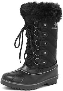 DREAM PAIRS Women's River_1 Black Knee High Winter Snow Boots Size 12 M US