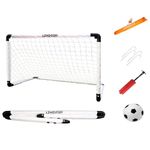 LZHDZQD Football Goal, Foldable Football Goals and Kids Football Set, 115x80cm White Football Goals for the Garden/Indoor/Outdoors, Halloween Christmas Football Gift Toys