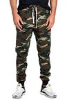 ProGo Men's Joggers Sweatpants Basic Fleece Marled Jogger Pant Elastic Waist (Medium, Forest Camouflage)