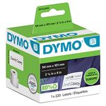 DYMO Authentic LabelWriter Large Shipping Labels/Name Badges | 54 mm x 101 mm | Self-Adhesive | Roll of 220 Easy-Peel Labels | for LabelWriter Label Makers | Made in Europe