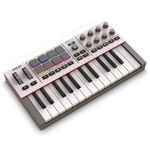 Akai Professional MPK Mini IV USB-C MIDI Keyboard Controller for Beginners and Producers - MPC Drum Pads, 360° Knobs, Pitch & Mod Wheels, Lessons and Music Production Software with 1000+ Sounds, Grey